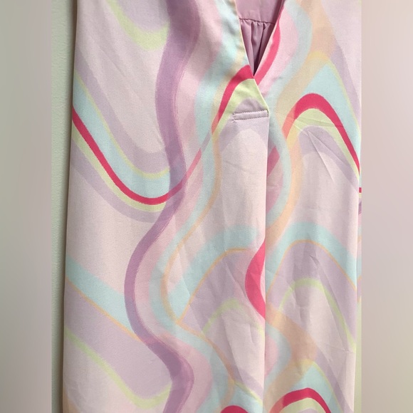 SSYS The Elise Collared Sleeveless Dress in Pastel Swirl size Small - Picture 7 of 9